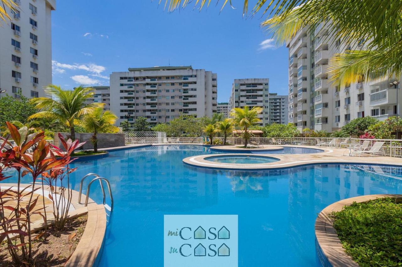 2 Quartos Com Varanda A 300M Riocentro Wi-Fi 120Mbps E Cozinha Completa - Condominio Com Piscina, Estacionamento, Portaria 24H E Parquinho Infantil - Apartamento Indicado Para Grupos, Hospedes A Trabalho E Criancas 里约热内卢 外观 照片